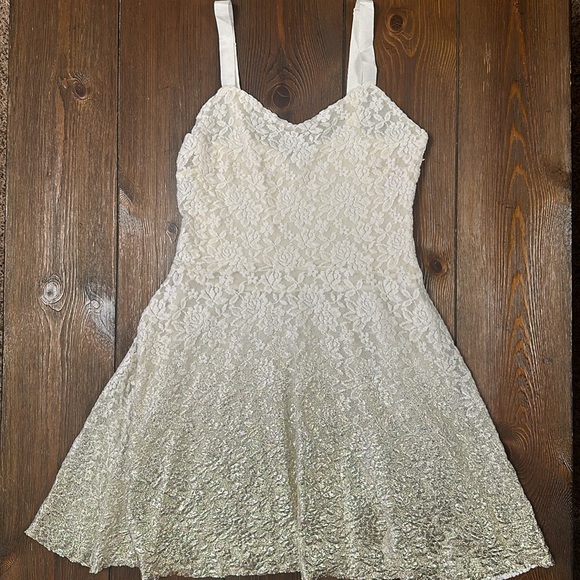 Free People Ombré Foil Fit and Flare Dress - Picture 2 of 14